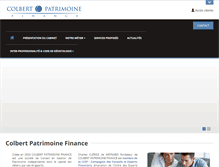 Tablet Screenshot of colbertpatrimoinefinance.com